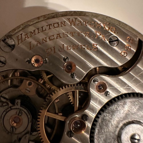 Hamilton gold pocket watch used with chain