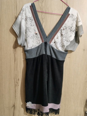 Μπλουζοφόρεμα Online μεταχειρισμένο, μέγεθος Small, κοντό μανίκι, μάλλινο