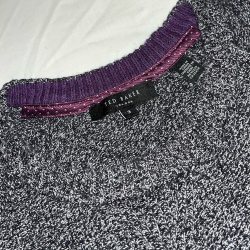 Ted Baker slim fit sweater, size M, black and grey