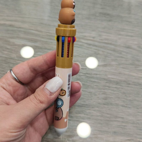 Pen with ten different colors and animal design new