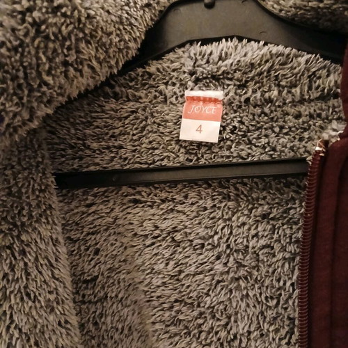 Joyce jacket maroon like new for 4-year-old boy