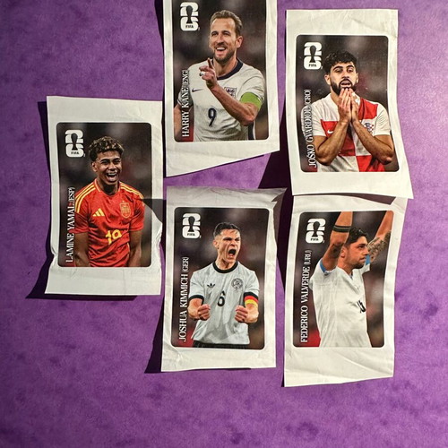 Coca Cola stickers set of 5 like new for Panini album collection