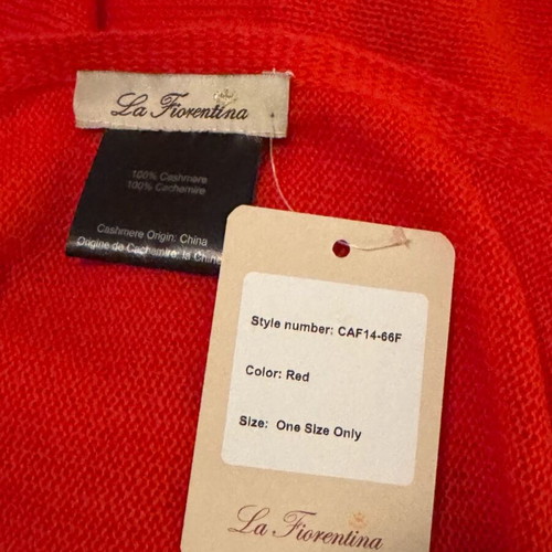 La Fiorentina Cape 100% Cashmere new, red