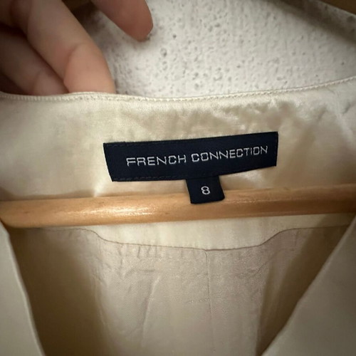 French Connection silk blend top like new, beige, size S