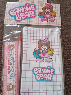 Винтидж училищен комплект Bonnie Bear неизползван