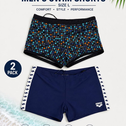 Men’s swim shorts set of 2 size L, like new, blue