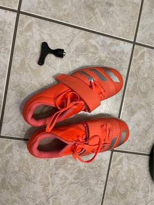 Adidas Spikes track shoes used, size 40, orange