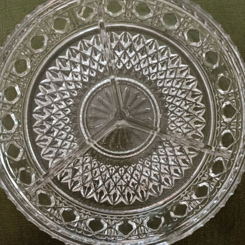 Serving tray with compartments, vintage