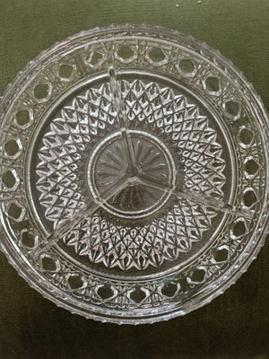 Serving tray with compartments, vintage