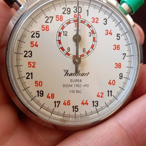 Hanhart stopwatch mechanical used, excellent working condition