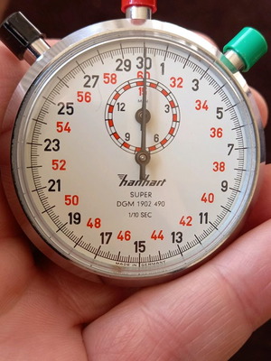 Hanhart stopwatch mechanical used, excellent working condition