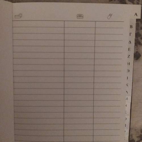 Castelli telephone directory with Greek index, leatherette