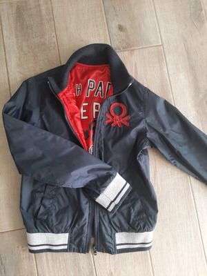 Παιδικό jacket διπλής όψης Benetton μπλε σκούρο για αγόρι 8-10 ετών σαν καινούργιο