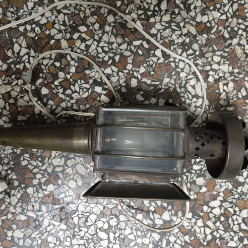 Vintage wall lantern made of brass used, made in India