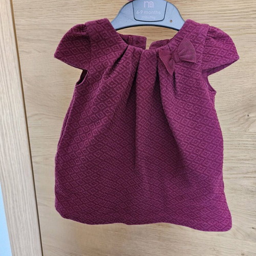 Baby dress 0-3 months used, burgundy, winter or autumn