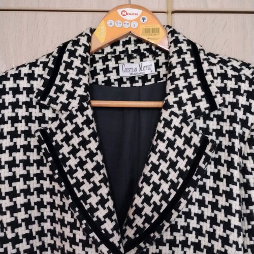 Fabric jacket used, size L, black and white