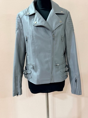 Attrattivo gray faux leather jacket L like new