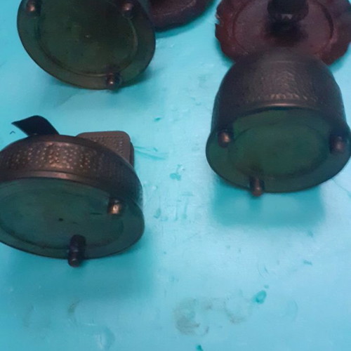 Set of brass ashtrays in excellent condition