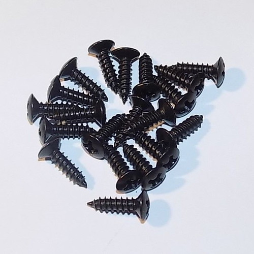 Black screws for pickguards new, set of 20 pieces