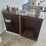 Sewing machine with pedal used