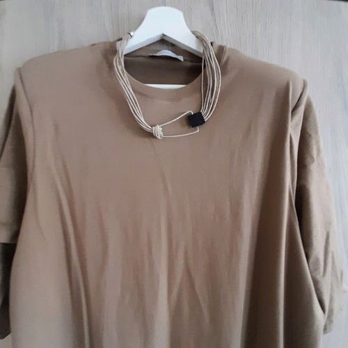 Maxi summer dress like new, size M/L, beige cotton