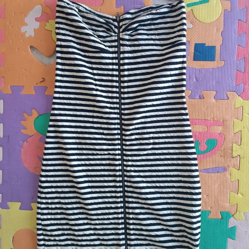 Behrska strapless dress medium black and white like new