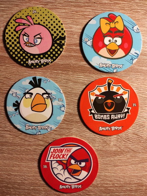 Τάπες Angry Birds 2009 και άλλες μεταχειρισμένες, πακέτο 29 τεμάχια