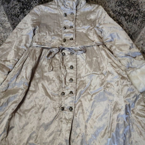 Silver Pom Pom Princess Coat like new