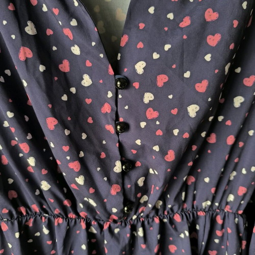 Women's dress blue with hearts like new