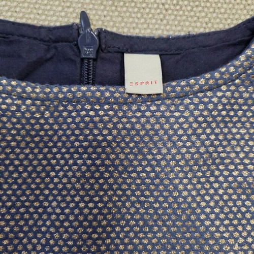 Esprit dress blue royal with gold, like new, for 3-year-old girl