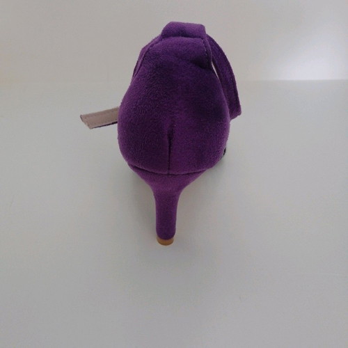 Suede pumps new size 39 with zebra pattern and purple details