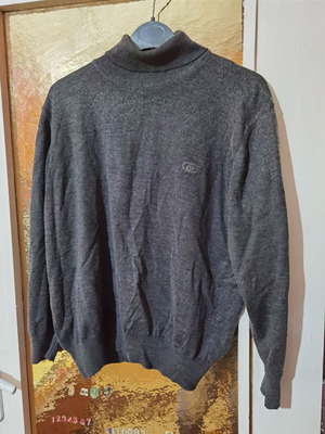 Men's sweater with polo collar gray, like new, size XXL