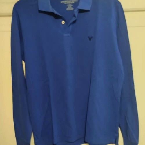 American Eagle long-sleeve polo shirt blue size M used