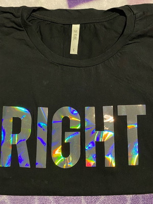 De facto women's t shirt black with silver logo like new