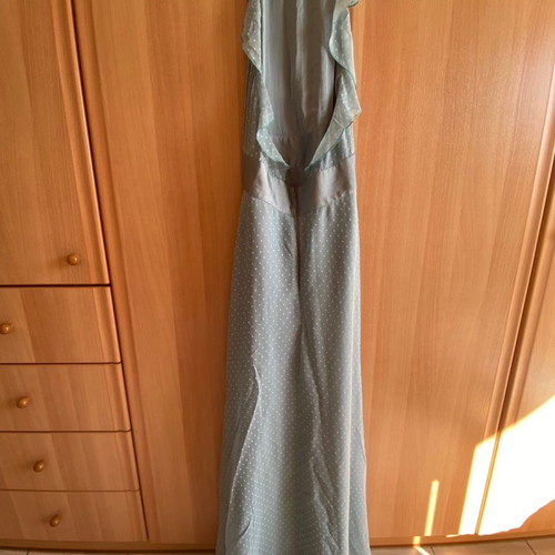 Costureras maxi dress blue polka dot like new, backless