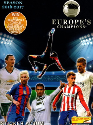 Europe’s Champions 2016-2017 album new with 40+ stickers