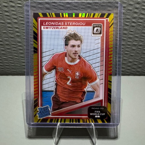 Leonidas Stergiou Rated Rookie Optic Electricity Panini Donruss card like new
