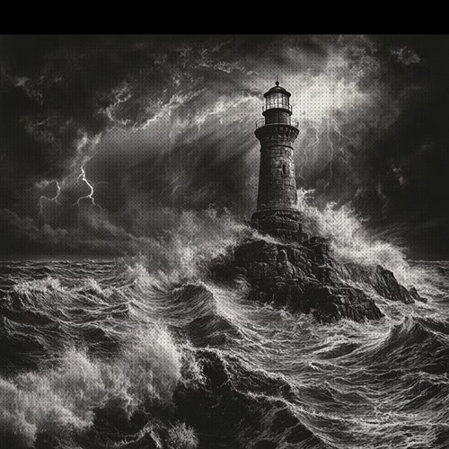 Cross Stitch Set "Lighthouse" New with Aida Fabric and Threads