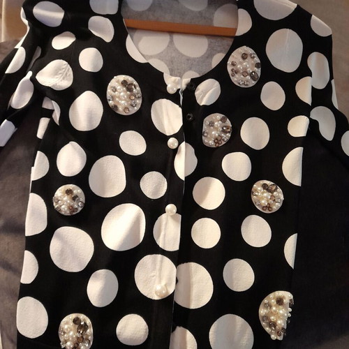 Kaos Italian polka dot cardigan new with Zara black top gift