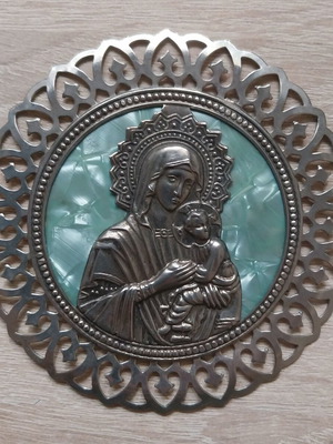 Vintage Baby Crib Amulet-Icon 1970s, like new