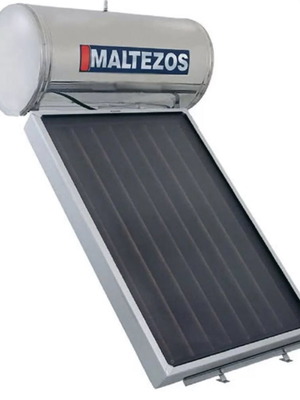 Ηλιακός θερμοσίφωνας Maltezos inox καινούργιος με βάση κεραμοσκεπής