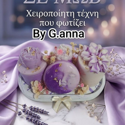 Handmade decorative candles with wax art