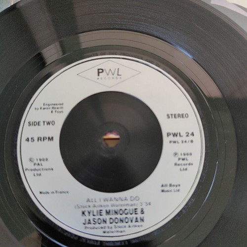 Jason and Kylie Especially For You 7" vinyl single used, pop