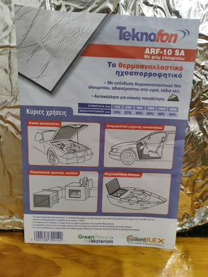 Ηχοαπορροφητικό θερμοανακλαστικό Teknofon ARF-10SA, σχεδόν καινούργιο