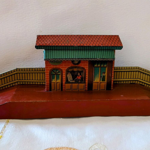 Vintage Tin Railway Shop made in Germany used