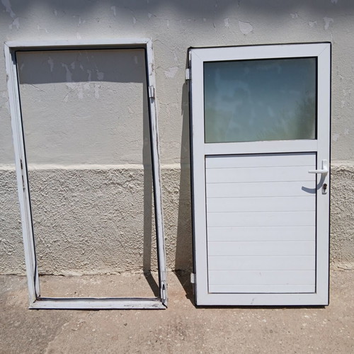 Exalco aluminum door with glass used