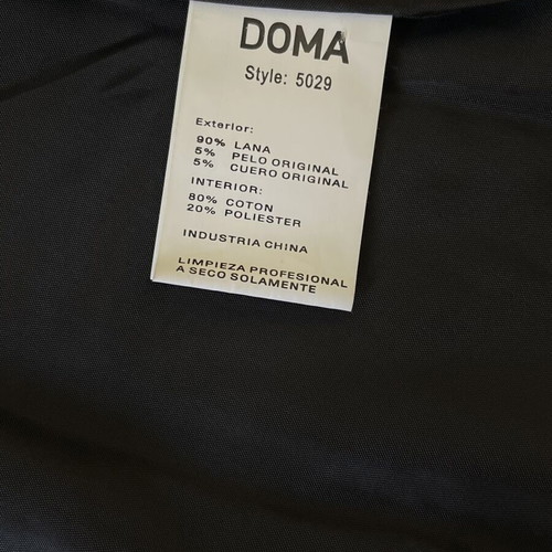 Wool coat size Small, black, with genuine fur and leather