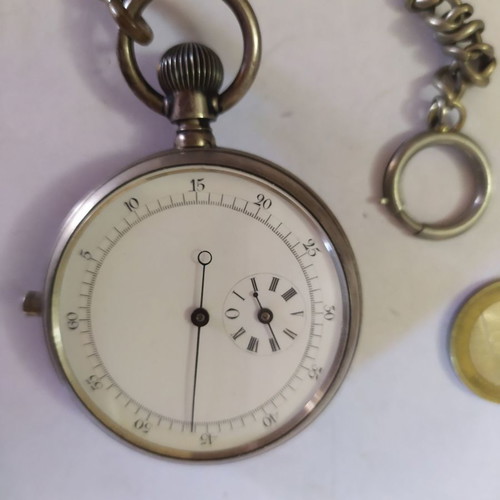 Rare Swiss chronograph pocket watch circa 1900
