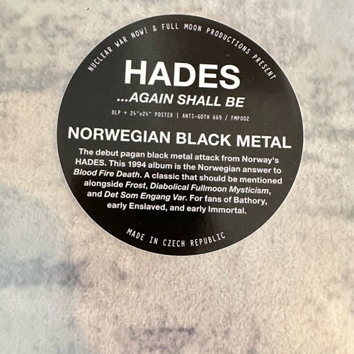 Hades …Again Shall Be new black double vinyl with poster