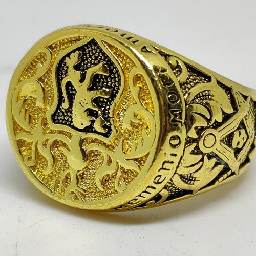 Monarch Men's Ring 18K gold plated, like new